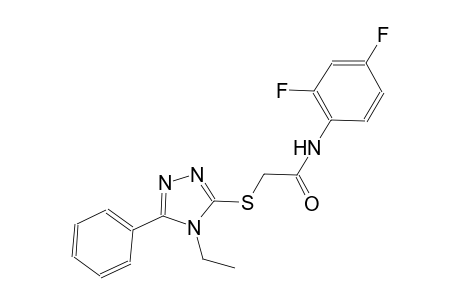 N-(2,4-difluorophenyl)-2-[(4-ethyl-5-phenyl-4H-1,2,4-triazol-3-yl)sulfanyl]acetamide