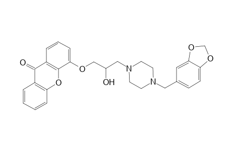 4-(3-(4-(Benzo[d][1,3]dioxol-5-ylmethyl)piperazin-1-yl)-2-hydroxypropoxy)-9H-xanthen-9-one