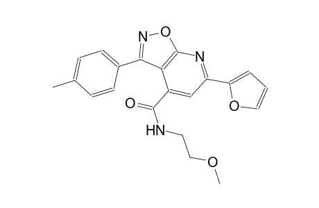 isoxazolo[5,4-b]pyridine-4-carboxamide, 6-(2-furanyl)-N-(2-methoxyethyl)-3-(4-methylphenyl)-