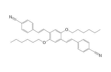 4-[(E)-2-[4-[(E)-2-(4-cyanophenyl)ethenyl]-2,5-dihexoxy-phenyl]ethenyl]benzenecarbonitrile