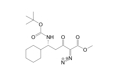(R)-Methyl 5-(tert-butoxycarbonylamino)-5-cyclohexyl-2-diazo-3-oxopentanoate