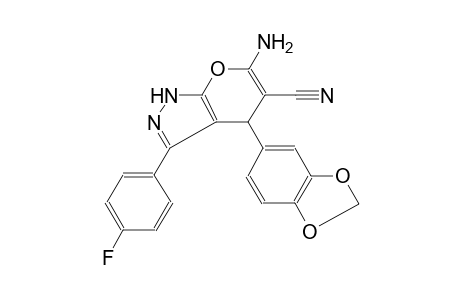 pyrano[2,3-c]pyrazole-5-carbonitrile, 6-amino-4-(1,3-benzodioxol-5-yl)-3-(4-fluorophenyl)-1,4-dihydro-
