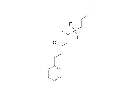 (E)-6,6-DIFLUORO-5-METHYL-1-PHENYLDEC-4-EN-3-OL