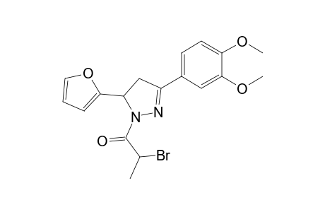 1-(2-Bromopropionyl)-5-(2-furyl)-4,5-dihydro-3-(3,4-dimethoxyphenyl)-1H-pyrazole
