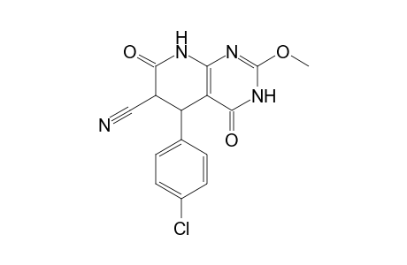 5-(4-Chlorophenyl)-2-methoxy-4,7-bis(oxidanylidene)-1,5,6,8-tetrahydropyrido[2,3-d]pyrimidine-6-carbonitrile