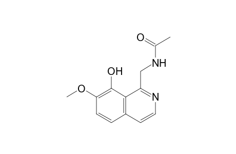 1-Acetylaminomethyl-8-hydroxy-7-methoxyisoquinoline