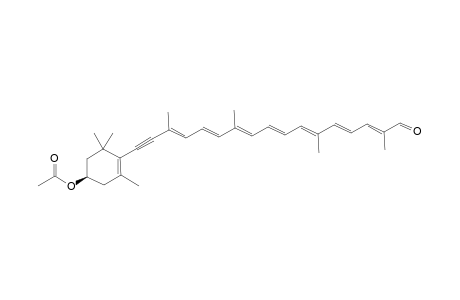 (5R)-1,3,3-Trimethyl-5-acetoxy-2-[3',7',12'-trimethyl-16'-formylheptadeca-3',5',7',9',11',13',15-heptaen-1'-ynyl]-cyclohex-1-ene