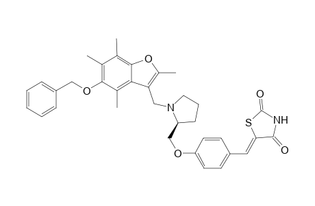 5-[4-[N-(5-Benzyloxy-2,4,6,7-tetrametylbenzofuran-3-ylmethyl]-(2S)-pyrrolidin-2-ylmethoxy]phenylmethylene]thiazolidine-2,4-dione