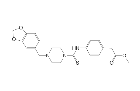 methyl [4-({[4-(1,3-benzodioxol-5-ylmethyl)-1-piperazinyl]carbothioyl}amino)phenyl]acetate
