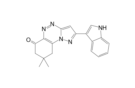 2-(1H-Indol-3-yl)-8,8-dimethyl-8,9-dihydrobenzo[e]pyrazolo[5,1-c][1,2,4]triazin-6(7H)-one