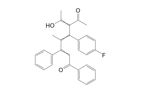 6-Acetyl-7-hydroxy-4-methyl-5(4-fluorophenyl)-1,3-diphenyl-octa-2,4,6-trien-1-one