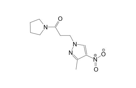 3-methyl-4-nitro-1-[3-oxo-3-(1-pyrrolidinyl)propyl]-1H-pyrazole