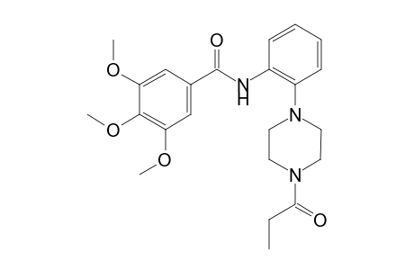 3,4,5-trimethoxy-N-[2-(4-propanoylpiperazin-1-yl)phenyl]benzamide