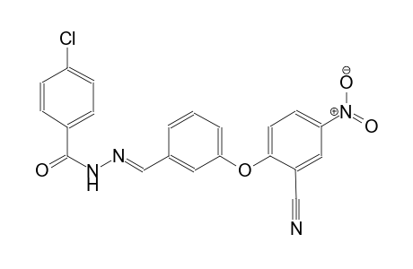 4-chloro-N'-{(E)-[3-(2-cyano-4-nitrophenoxy)phenyl]methylidene}benzohydrazide