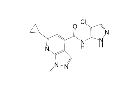 N-(4-chloro-1H-pyrazol-5-yl)-6-cyclopropyl-1-methyl-1H-pyrazolo[3,4-b]pyridine-4-carboxamide