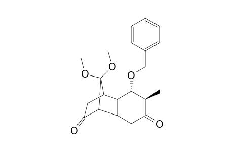(5R*,6S*)-6-Benzyloxy-11,11-dimethoxy-5-methyltricyclo[6.2.1.0(2,7)]undeca-4,10-dione