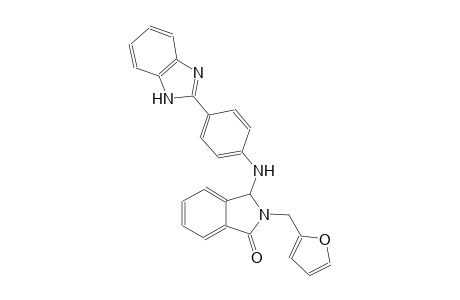 1H-isoindol-1-one, 3-[[4-(1H-benzimidazol-2-yl)phenyl]amino]-2-(2-furanylmethyl)-2,3-dihydro-