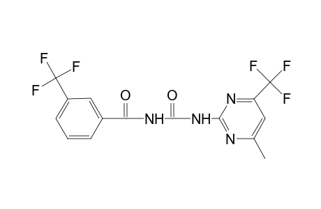 N-[[4-methyl-6-(trifluoromethyl)pyrimidin-2-yl]carbamoyl]-3-(trifluoromethyl)benzamide