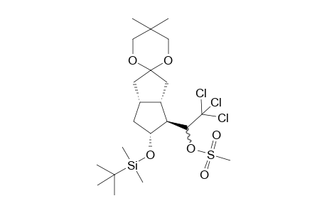 (S/R)-1-[(3a'S,4'R,5'R,6a'R)-5'-(tert-butyldimethylsilyloxy)-5,5-dimethylhexahydro-1'H-spiro[1,3]dioxane-2,2'-pentalene]-4'-yl]-2,2,2-trichloroethyl methanesulfonate