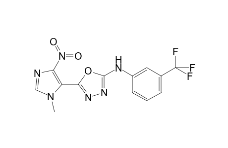 5-(1-Methyl-4-nitro-1H-imidazol-5-yl)-N-[3-(trifluoromethyl)phenyl]-1,3,4-oxadiazol-2-amine
