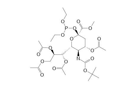 DIETHYL-(METHYL-4,7,8,9-TETRA-O-ACETYL-5-TERT.-BUTOXYCARBONYLAMINO-3,5-DIDEOXY-D-GLYCERO-BETA-D-GALACTO-2-NONULOPYRANOSYLONATE)-PHOSPHITE
