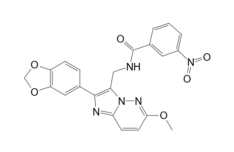 3-(3-Nitrobenzamidomethyl)-6-(methoxy)-2-(3,4-methylenedioxyphenyl)imidazo-[1,2-b]pyridazine