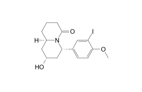 4H-Quinolizin-4-one, octahydro-8-hydroxy-6-(3-iodo-4-methoxyphenyl)-, (6.alpha.,8.alpha.,9a.alpha.)-(.+-.)-