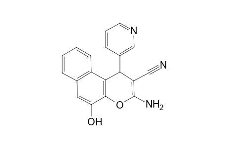 3-Amino-5-hydroxy-1-(3-pyridinyl)-1H-benzo[f]chromene-2-carbonitrile