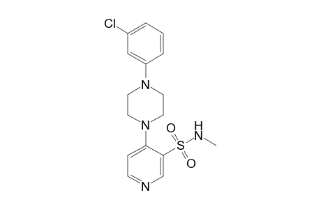 4-[4-(m-chlorophenyl)-1-piperazinyl]-N-methyl-3-pyridinesulfonamide