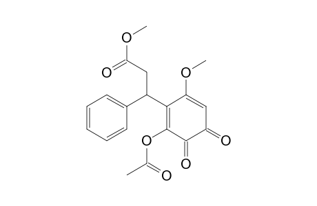 Methyl 3-(3-acetoxy-5-methoxy-1,2-benzoquinone-4-yl)-3-phenylpropionate