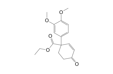 2-Cyclohexene-1-carboxylic acid, 1-(3,4-dimethoxyphenyl)-4-oxo-, ethyl ester
