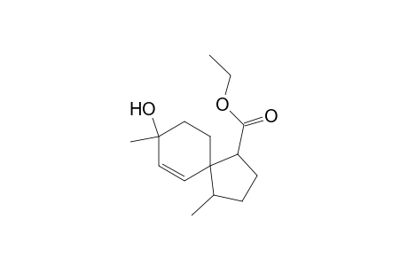 Spiro[4.5]dec-6-ene-1-carboxylic acid, 8-hydroxy-4,8-dimethyl-, ethyl ester