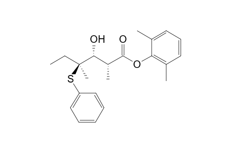 (2SR,3RS,4SR)-2,6-dimethylphenyl 2,4-dimethyl-3-hydroxy-4-phenylsulfanylhexanoate syn, anti