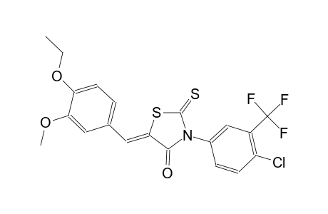 (5Z)-3-[4-chloro-3-(trifluoromethyl)phenyl]-5-(4-ethoxy-3-methoxybenzylidene)-2-thioxo-1,3-thiazolidin-4-one