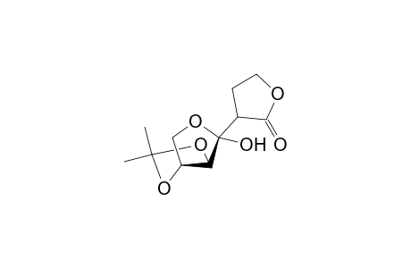 (2RS)-2-Deoxy-2-(2'-hydroxyethyl)-4,5-O-isopropylidene-.alpha.-D-threo-3,6-furanoso-3-hexulosonate-1,2'-lactone