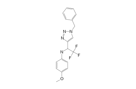 N-[1-(1-BENZYL-1H-1,2,3-TRIAZOL-4-YL)-2,2,2-TRIFLUOROETHYL]-4-METHOXYBENZENAMINE