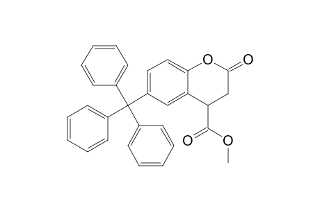 6-Triphenylmethyl-4-methoxycarbonyl-3,4-dihydro-2H-1-benzopyran-2-one