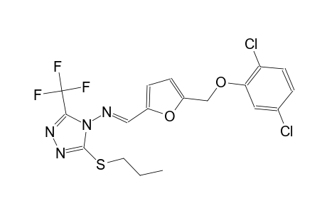 N-((E)-{5-[(2,5-dichlorophenoxy)methyl]-2-furyl}methylidene)-3-(propylsulfanyl)-5-(trifluoromethyl)-4H-1,2,4-triazol-4-amine