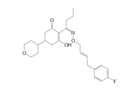 2-Cyclohexen-1-one, 2-[1-[[[4-(4-fluorophenyl)-2-butenyl]oxy]imino]butyl]-3-hydroxy-5-(tetrahydro-2H-pyran-4-yl)-, (?,E)-