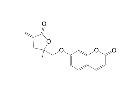 7-[(2,3,4,5-TETRAHYDRO-2-METHYL-4-METHYLENE-5-OXO-2-FURANYL)-METHOXY]-2-H-1-BENZOPYRAN-2-ONE