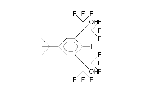 4-tert-Butyl-2,6-bis(1-hydroxy-1-trifluoromethyl-2,2,2-trifluoro-ethyl)-iodo-benzene