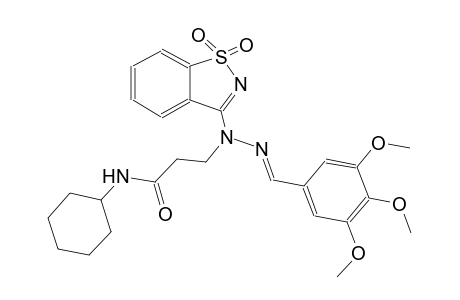 propanamide, N-cyclohexyl-3-[(2E)-1-(1,1-dioxido-1,2-benzisothiazol-3-yl)-2-[(3,4,5-trimethoxyphenyl)methylene]hydrazino]-