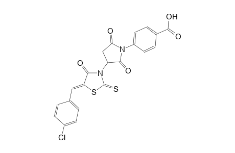 4-{3-[(5Z)-5-(4-chlorobenzylidene)-4-oxo-2-thioxo-1,3-thiazolidin-3-yl]-2,5-dioxo-1-pyrrolidinyl}benzoic acid