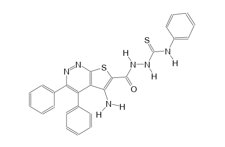 2-[(5-amino-3,4-diphenylthieno[2,3-c]pyridazin-6-yl)carbonyl]-N-phenylhydrazinecarbothioamide