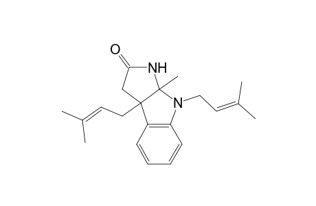 1-Methyl-3a,8-bis(3'-methyl-2'-butenyl)-3,3a,8,8a-tetrahydropyrrolo[2,3-b]indol-2(1H)-one