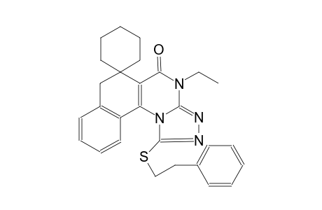 4-ethyl-1-(phenethylthio)-4H-spiro[benzo[h][1,2,4]triazolo[4,3-a]quinazoline-6,1'-cyclohexan]-5(7H)-one
