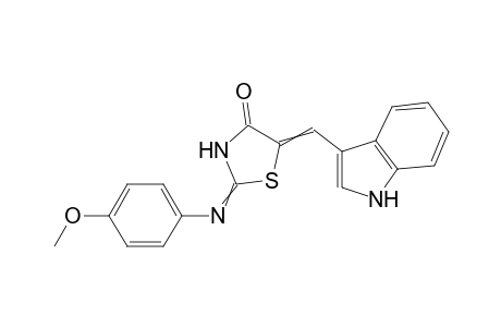 2-(p-methoxyphenyl)imino-5-(1H-indol-3-yl)methylene-1,3-thiazolidine-4-one
