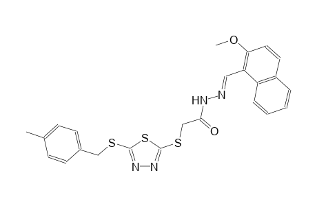 N'-[(E)-(2-methoxy-1-naphthyl)methylidene]-2-({5-[(4-methylbenzyl)sulfanyl]-1,3,4-thiadiazol-2-yl}sulfanyl)acetohydrazide