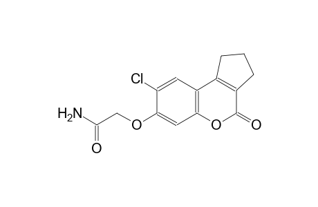 acetamide, 2-[(8-chloro-1,2,3,4-tetrahydro-4-oxocyclopenta[c][1]benzopyran-7-yl)oxy]-