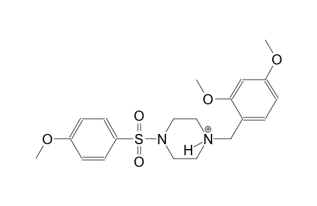 1-(2,4-dimethoxybenzyl)-4-[(4-methoxyphenyl)sulfonyl]piperazin-1-ium